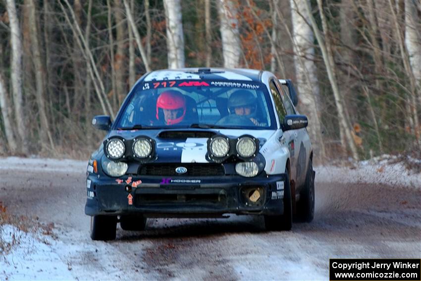 Peter Farrow / Jackson Sedivy Subaru WRX on SS3, Eastbound Again.