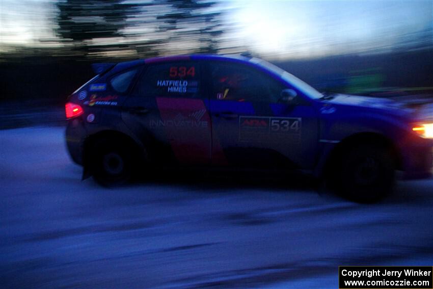 Silas Himes / Aleut Hatfield Subaru WRX STi on SS4, Westbound Again.