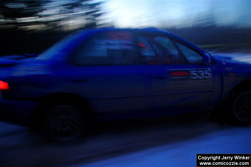 Connor Himes / Elliot Prusi Subaru Impreza on SS4, Westbound Again.