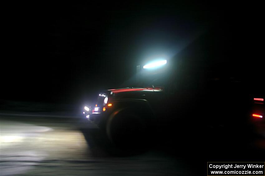 A Jeep Wrangler sweeps SS4, Westbound Again.