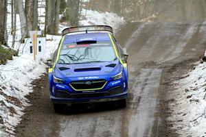 Travis Pastrana / Rhianon Gelsomino Subaru WRX ARA24 on SS11, Old State-Huff II.