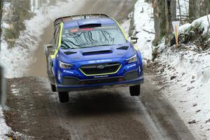 Travis Pastrana / Rhianon Gelsomino Subaru WRX ARA24 on SS11, Old State-Huff II.