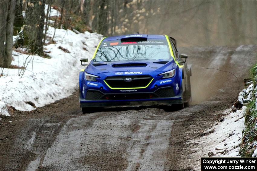 Travis Pastrana / Rhianon Gelsomino Subaru WRX ARA24 on SS11, Old State-Huff II.