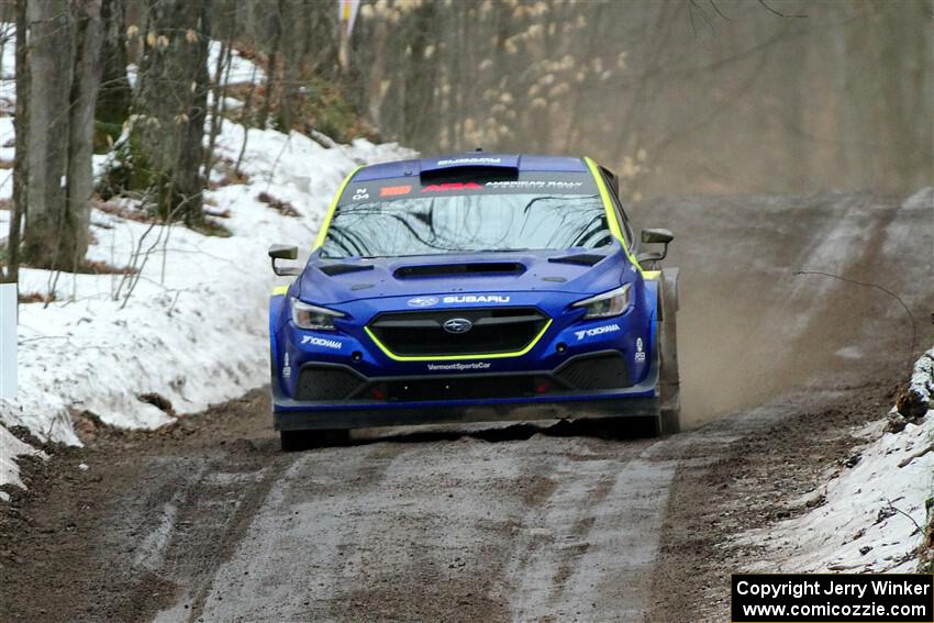 Travis Pastrana / Rhianon Gelsomino Subaru WRX ARA24 on SS11, Old State-Huff II.