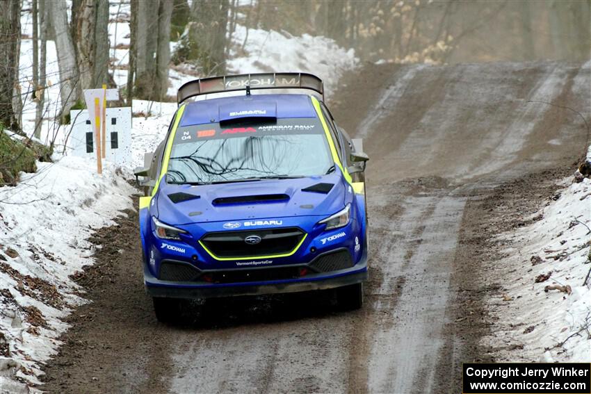 Travis Pastrana / Rhianon Gelsomino Subaru WRX ARA24 on SS11, Old State-Huff II.