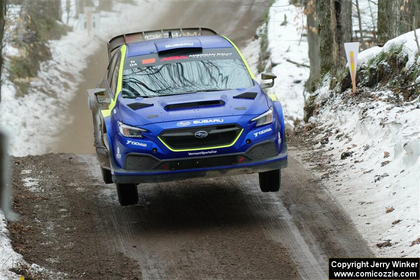 Travis Pastrana / Rhianon Gelsomino Subaru WRX ARA24 on SS11, Old State-Huff II.