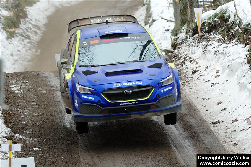 Travis Pastrana / Rhianon Gelsomino Subaru WRX ARA24 on SS11, Old State-Huff II.