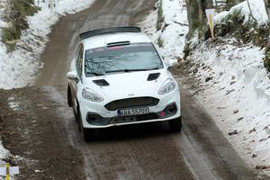 Javier Olivares / K.J. Miller Ford Fiesta Rally3 on SS11, Old State-Huff II.