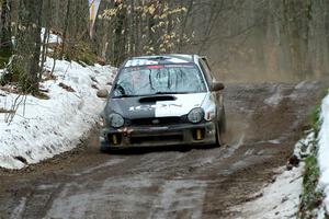 John Farrow / Michael Farrow Subaru WRX on SS11, Old State-Huff II.