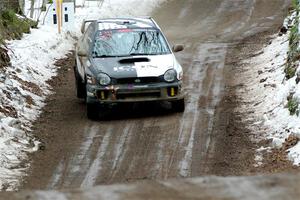 John Farrow / Michael Farrow Subaru WRX on SS11, Old State-Huff II.