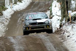 John Farrow / Michael Farrow Subaru WRX on SS11, Old State-Huff II.