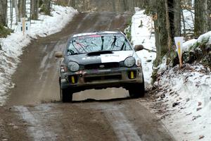 John Farrow / Michael Farrow Subaru WRX on SS11, Old State-Huff II.