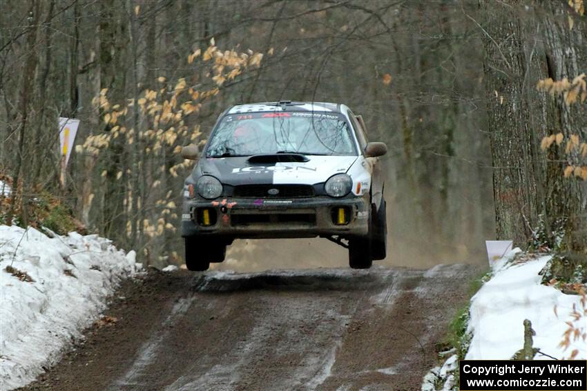 John Farrow / Michael Farrow Subaru WRX on SS11, Old State-Huff II.