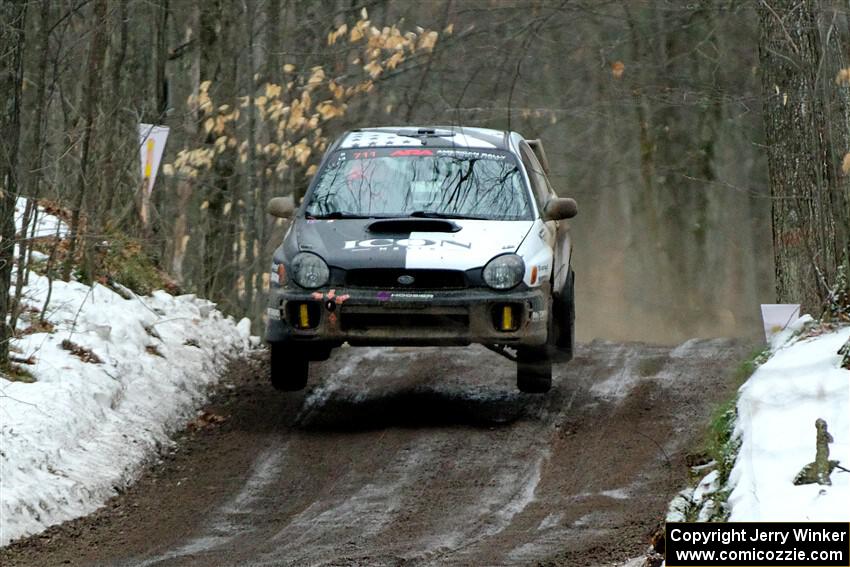 John Farrow / Michael Farrow Subaru WRX on SS11, Old State-Huff II.