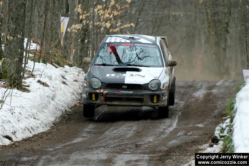 John Farrow / Michael Farrow Subaru WRX on SS11, Old State-Huff II.