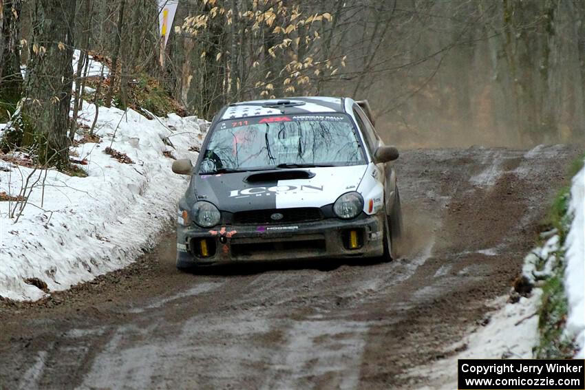 John Farrow / Michael Farrow Subaru WRX on SS11, Old State-Huff II.