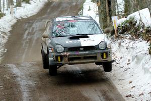 John Farrow / Michael Farrow Subaru WRX on SS11, Old State-Huff II.