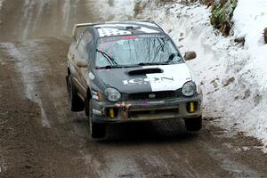 John Farrow / Michael Farrow Subaru WRX on SS11, Old State-Huff II.