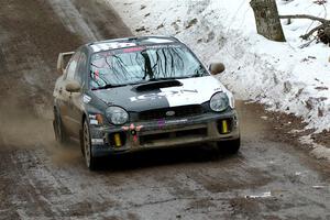 John Farrow / Michael Farrow Subaru WRX on SS11, Old State-Huff II.