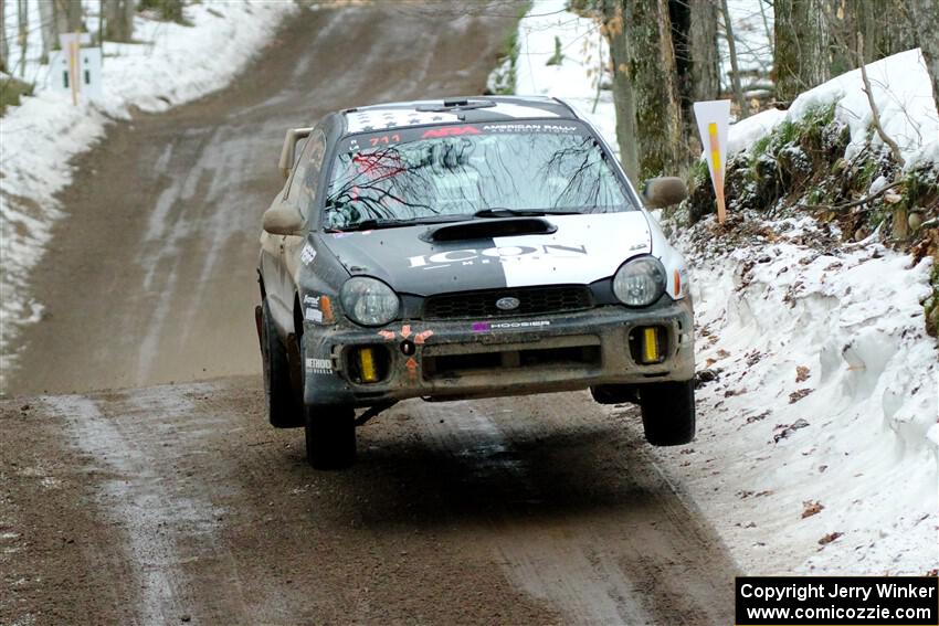 John Farrow / Michael Farrow Subaru WRX on SS11, Old State-Huff II.