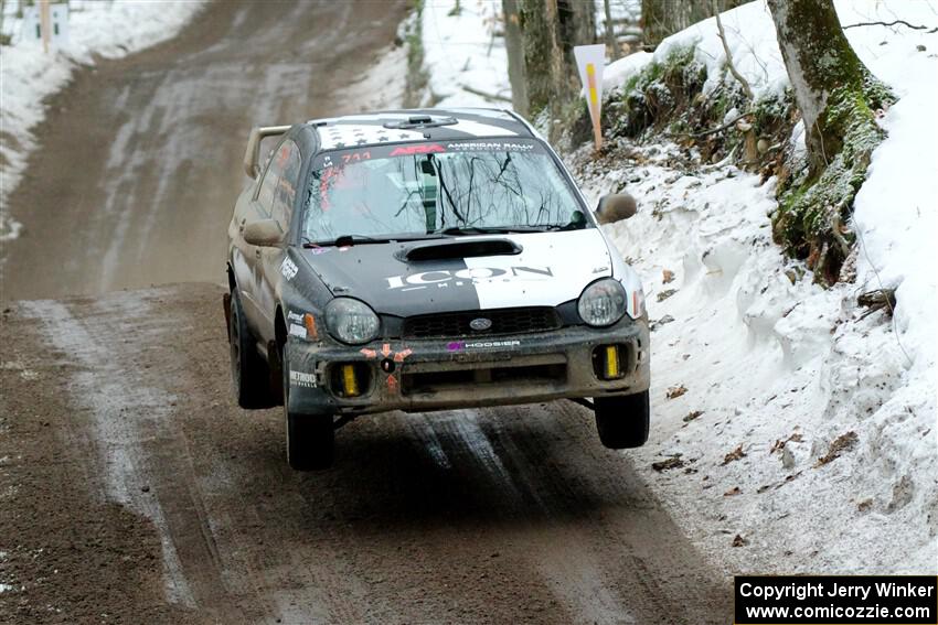 John Farrow / Michael Farrow Subaru WRX on SS11, Old State-Huff II.