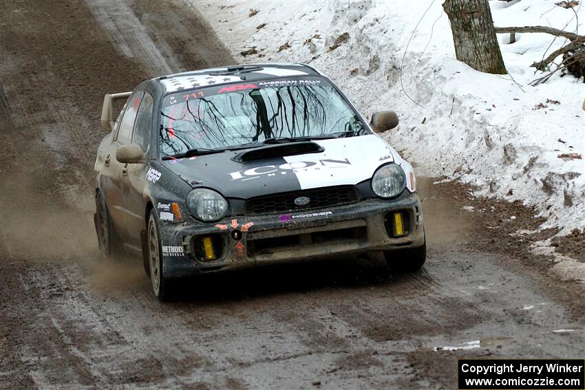 John Farrow / Michael Farrow Subaru WRX on SS11, Old State-Huff II.