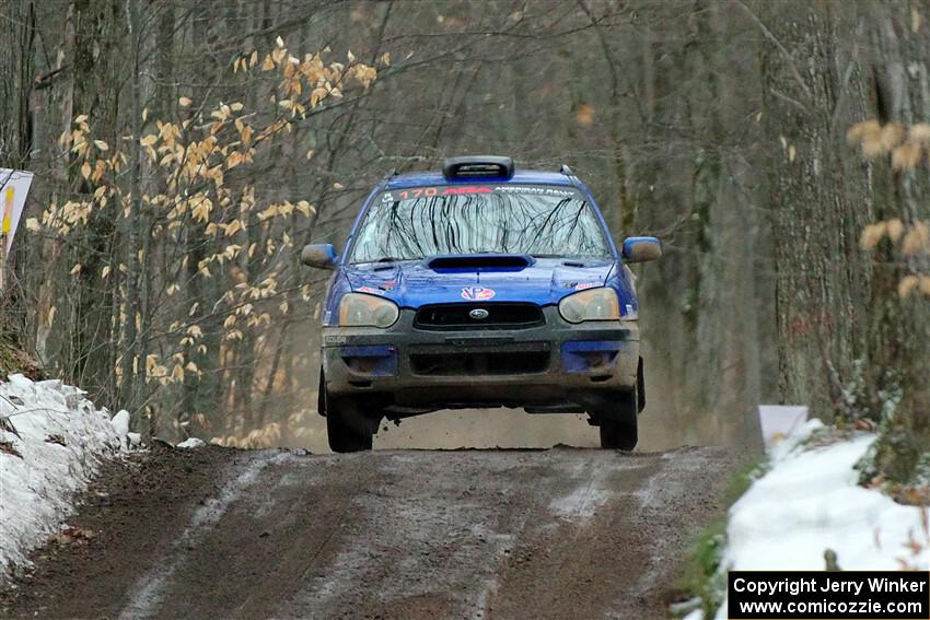 Nick Balzer / Jon Schrage Subaru WRX Wagon on SS11, Old State-Huff II.