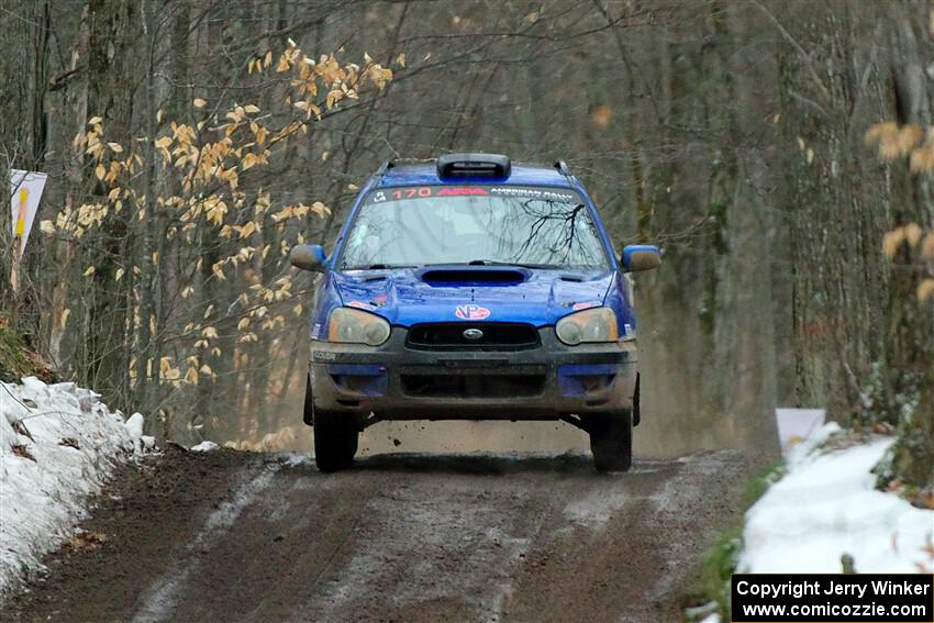 Nick Balzer / Jon Schrage Subaru WRX Wagon on SS11, Old State-Huff II.