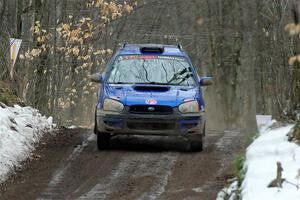 Nick Balzer / Jon Schrage Subaru WRX Wagon on SS11, Old State-Huff II.