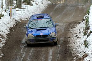 Nick Balzer / Jon Schrage Subaru WRX Wagon on SS11, Old State-Huff II.