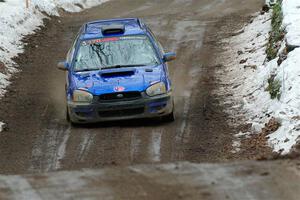 Nick Balzer / Jon Schrage Subaru WRX Wagon on SS11, Old State-Huff II.