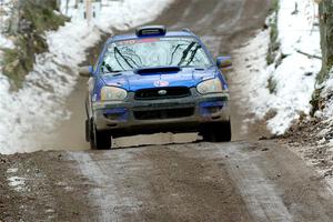 Nick Balzer / Jon Schrage Subaru WRX Wagon on SS11, Old State-Huff II.