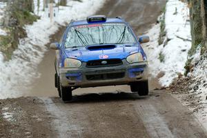 Nick Balzer / Jon Schrage Subaru WRX Wagon on SS11, Old State-Huff II.