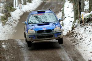 Nick Balzer / Jon Schrage Subaru WRX Wagon on SS11, Old State-Huff II.