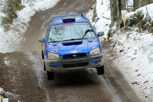 Nick Balzer / Jon Schrage Subaru WRX Wagon on SS11, Old State-Huff II.