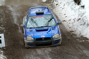 Nick Balzer / Jon Schrage Subaru WRX Wagon on SS11, Old State-Huff II.