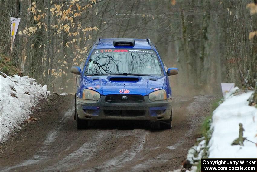 Nick Balzer / Jon Schrage Subaru WRX Wagon on SS11, Old State-Huff II.