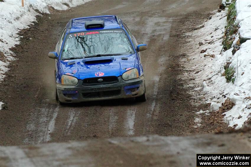 Nick Balzer / Jon Schrage Subaru WRX Wagon on SS11, Old State-Huff II.