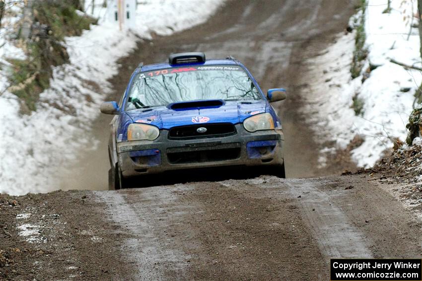 Nick Balzer / Jon Schrage Subaru WRX Wagon on SS11, Old State-Huff II.