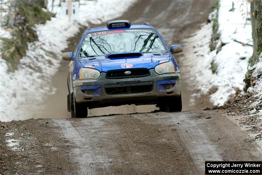 Nick Balzer / Jon Schrage Subaru WRX Wagon on SS11, Old State-Huff II.