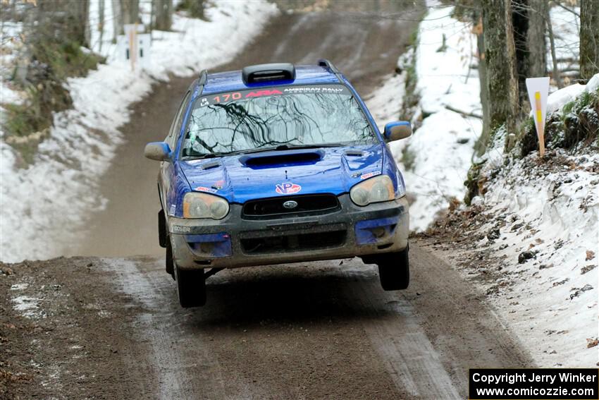 Nick Balzer / Jon Schrage Subaru WRX Wagon on SS11, Old State-Huff II.