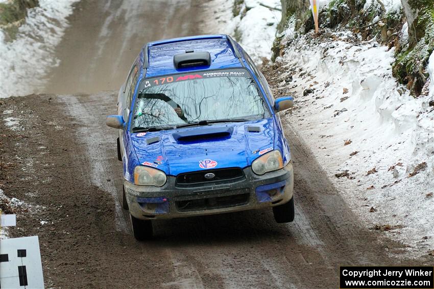 Nick Balzer / Jon Schrage Subaru WRX Wagon on SS11, Old State-Huff II.