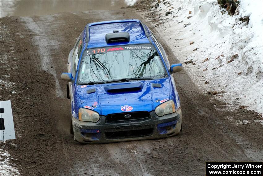 Nick Balzer / Jon Schrage Subaru WRX Wagon on SS11, Old State-Huff II.