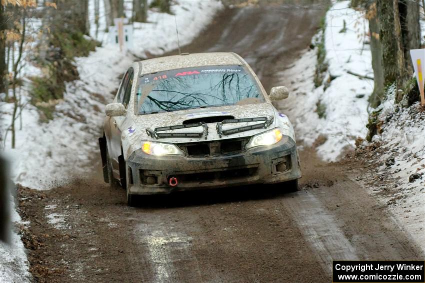 Tim Wickberg / Bryce Proseus Subaru WRX STi on SS11, Old State-Huff II.