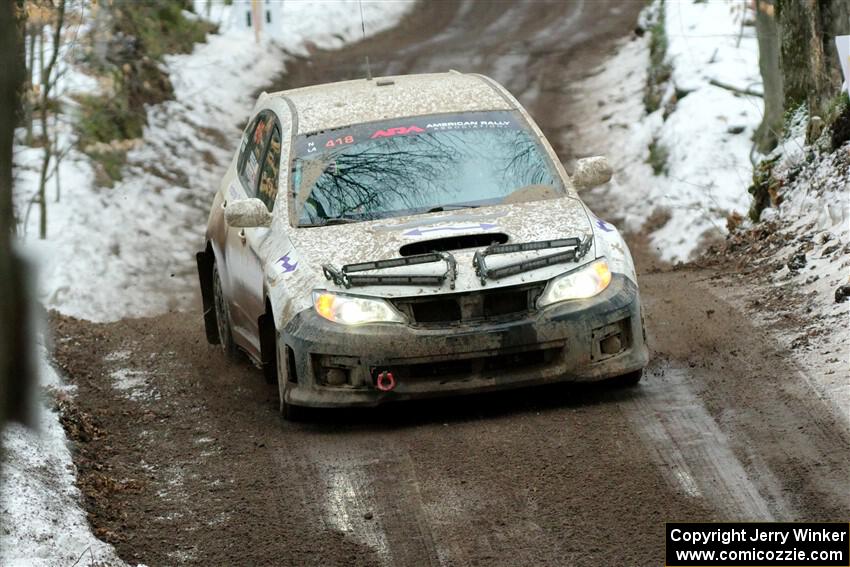 Tim Wickberg / Bryce Proseus Subaru WRX STi on SS11, Old State-Huff II.