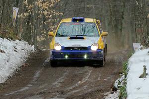 Tom Mayer / Karl Mayer Subaru WRX on SS11, Old State-Huff II.