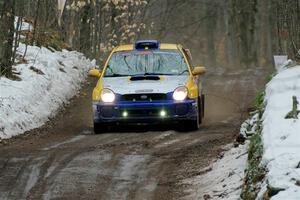 Tom Mayer / Karl Mayer Subaru WRX on SS11, Old State-Huff II.