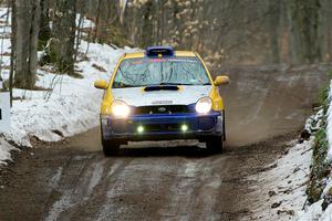 Tom Mayer / Karl Mayer Subaru WRX on SS11, Old State-Huff II.