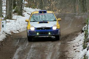 Tom Mayer / Karl Mayer Subaru WRX on SS11, Old State-Huff II.