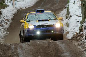 Tom Mayer / Karl Mayer Subaru WRX on SS11, Old State-Huff II.